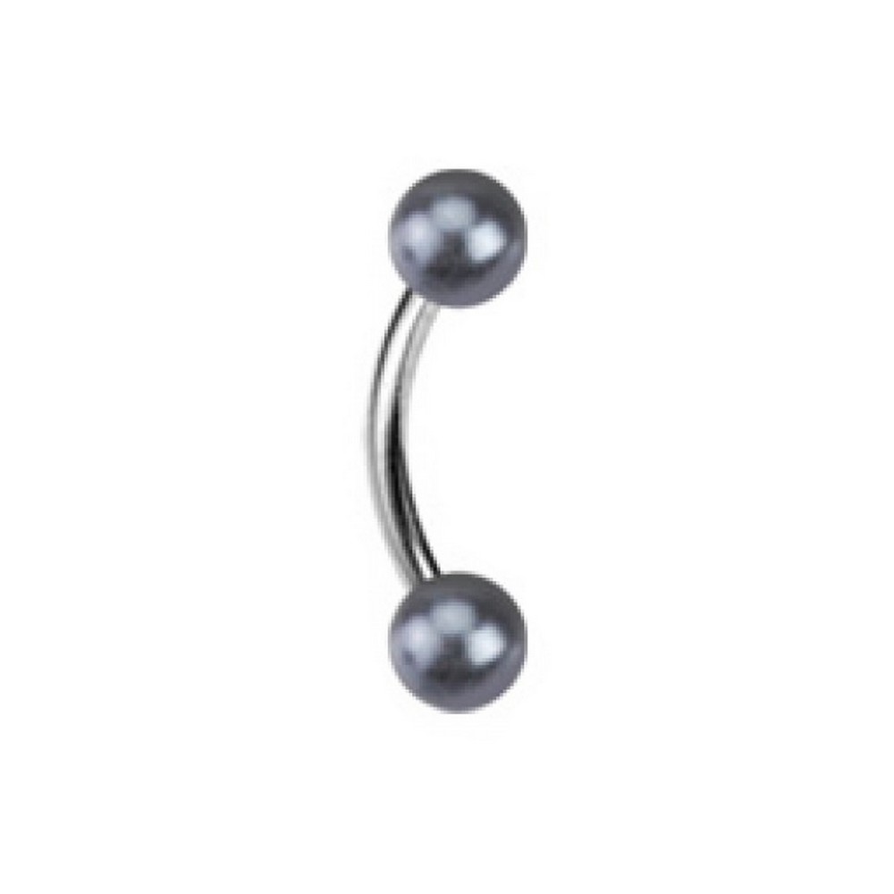 Piercing arcade Pearlish boules acrylique  - Hematite