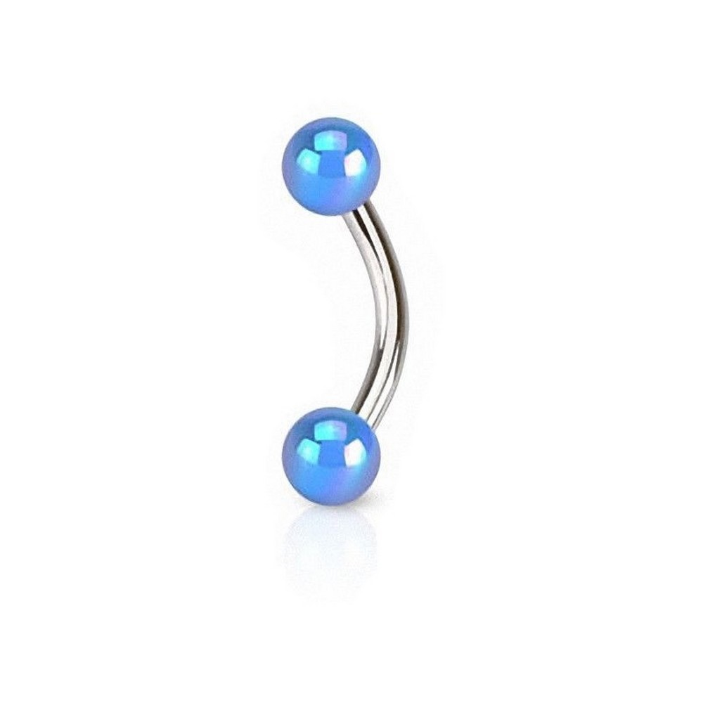 Piercing arcade Aurore boréale boules Acrylique revêtement  - bleu