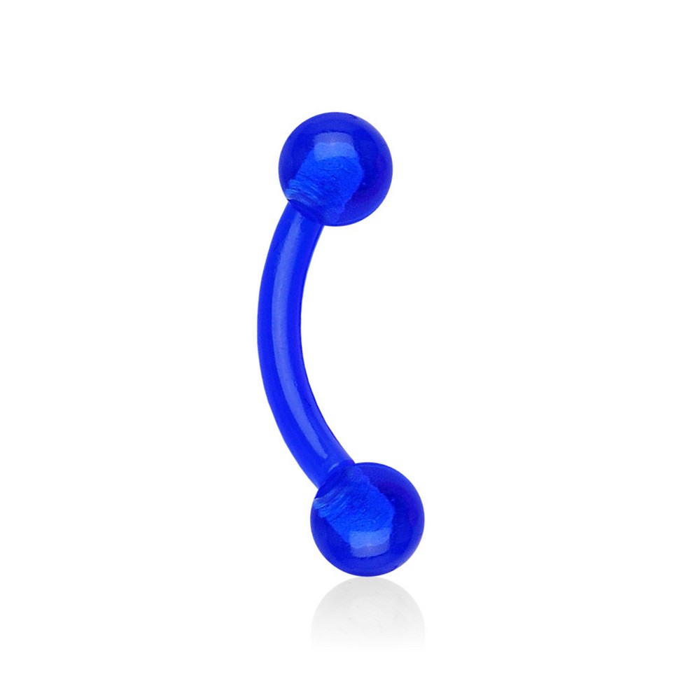 Piercing arcade  souple acrylique avec Balle acrylique - bleu