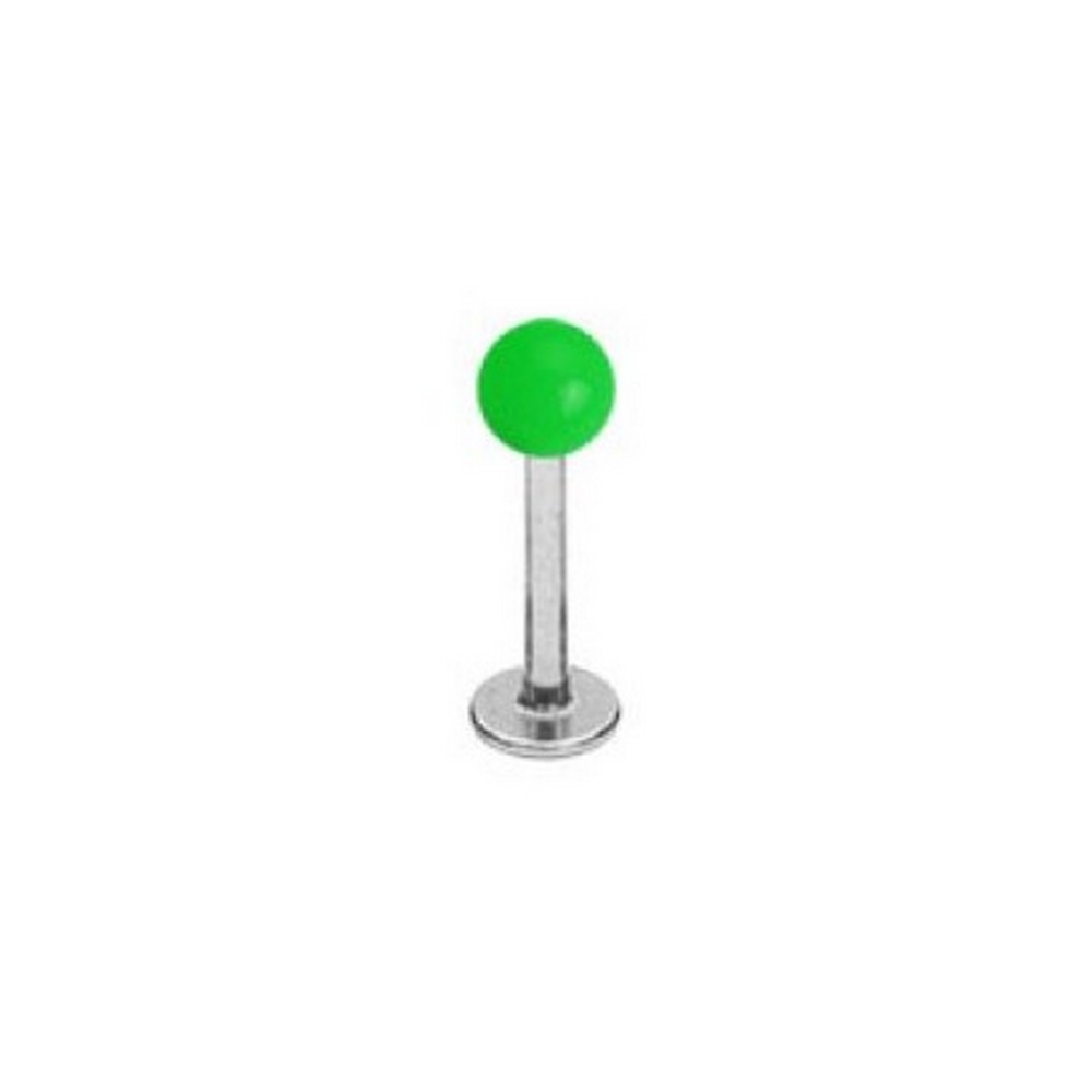 Piercing labret Boules acrylique de couleur solide  - vert