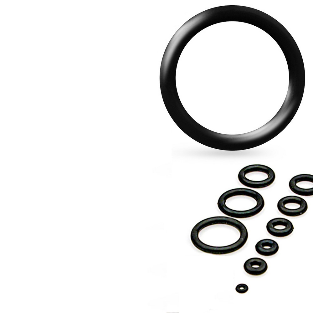 Lot de 10 pièces O-ring en silicone [3] Oring - noir