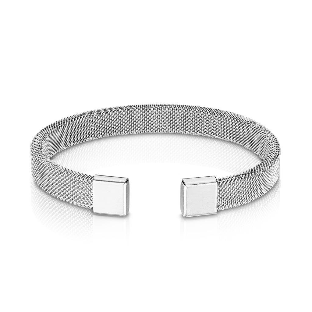 Bracelet jonc souple en acier inoxydable - Steel
