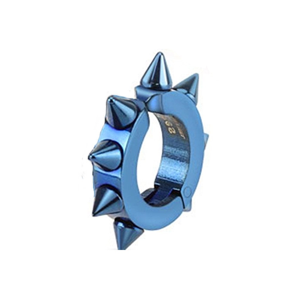 Paire de boucles d'oreille clip Oval - bleu