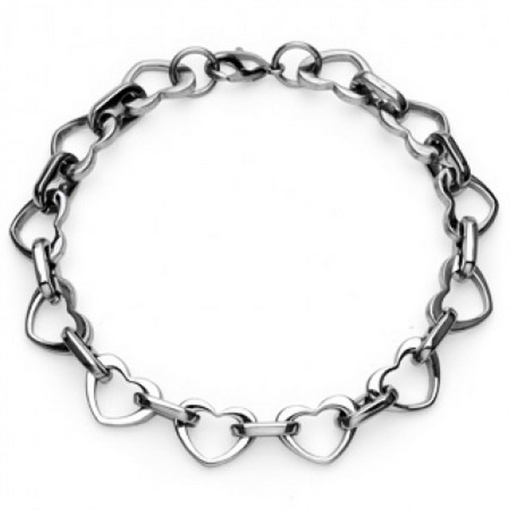Bracelet Coeur Multi-Link en acier inoxydable 316L