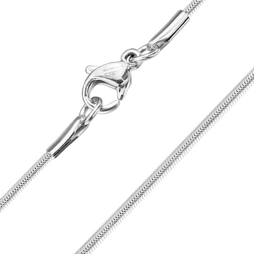 Chaine chaîne serpent en acier inoxydable collier avec fermoir mousqueton - Steel