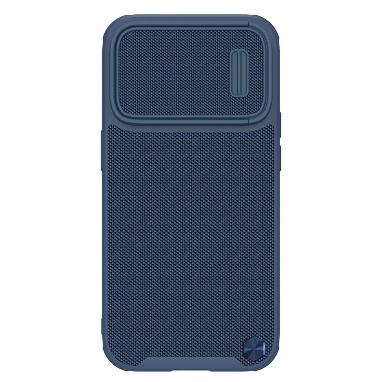 Nillkin Textured S Coque pour iPhone 14 Pro, coque blindée avec cache appareil photo, bleu
