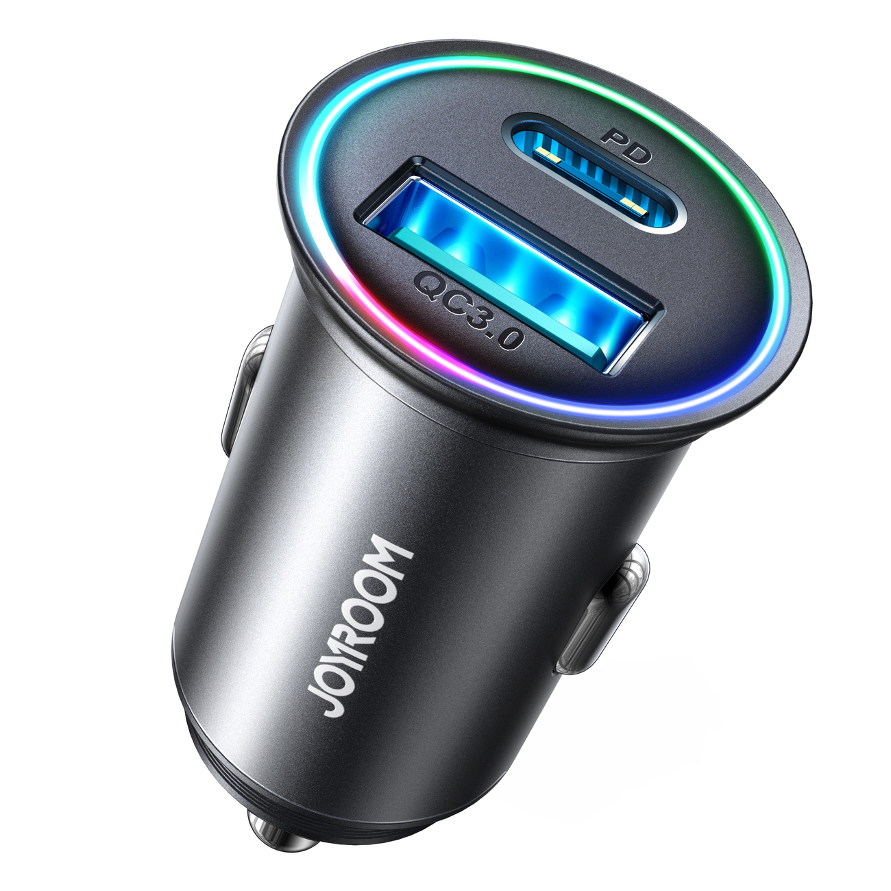 Joyroom Mini chargeur USB-A USB-C 60 W - noir