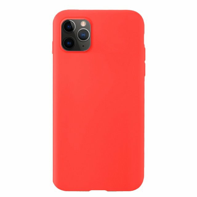 Silicone Coque Soft Flexible Rubber Cover pour iPhone 11 Pro red