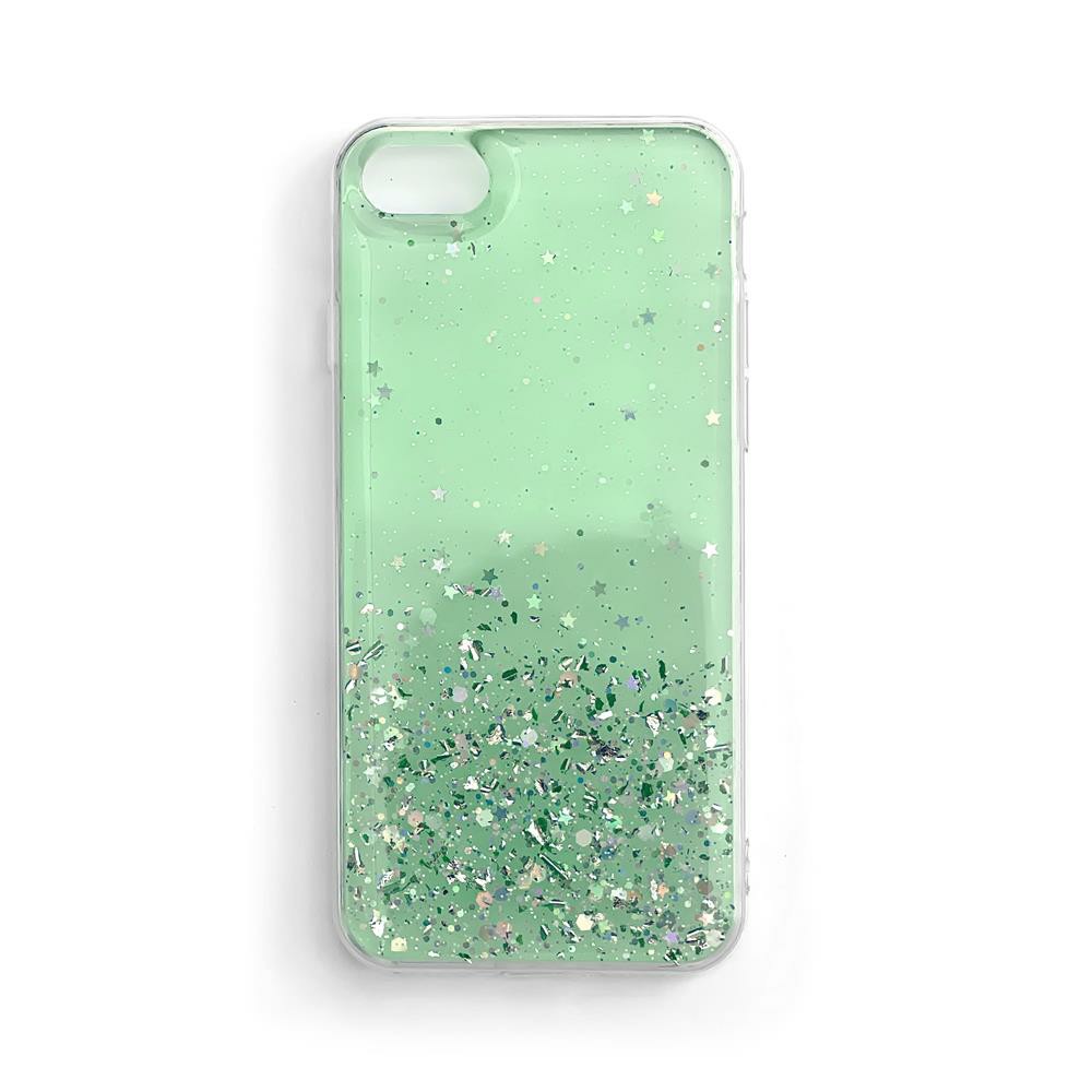 Coque pailletée Star Glitter pour iPhone 12 mini vert