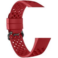 Bracelet pour montre Fitbit Charge 3, Charge 4 : Devia Deluxe Sport Mesh - Rouge - L