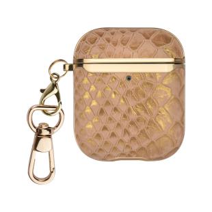 UNIQ Accessory Coque Airpods - Airpods 2  - Snake Leather Gold