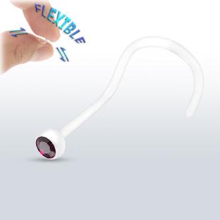 Piercing de Nez Bioflex Flexible Transparent