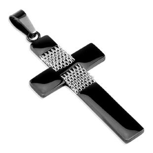 Pendentif croix en acier inoxidable 