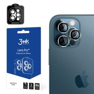 3mk Protection Verre trempé Lens protection tection d'objectif d'appareil photo avec cadre de montage 1 pc. pour iPhone 12 Pro - Transparent