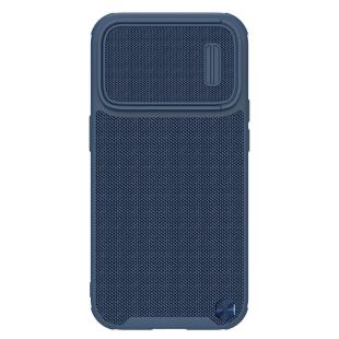 Nillkin Textured S Coque pour iPhone 14 Pro, coque blindée avec cache appareil photo, bleu