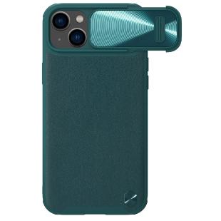 Nillkin CamShield Leather S Coque pour iPhone 14 Plus coque avec cache appareil photo vert