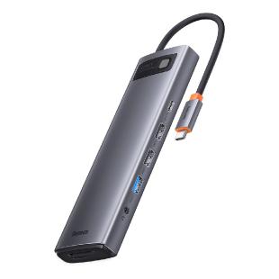 HUB multifonctionnel Baseus Metal Gleam USB Type C 12in1 HDMI / DP / USB Type C / minijack 3.5mm / RJ45 / SD 