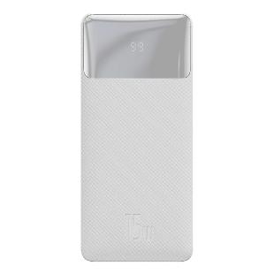 Batterie externe Baseus Bipow avec écran 30000mAh 15W blanc + USB-A - Câble micro USB 0,25m blanc 