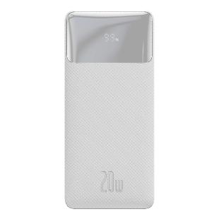 Batterie externe à charge rapide Baseus Bipow 10000mAh 20W blanc + USB-A - Câble micro USB 0,25m blanc 