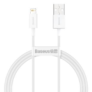 Baseus Supérieur Câble USB - Lightning 2,4A 1 m Blanc 