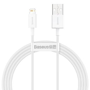 Baseus Supérieur Câble USB - Lightning 2,4A 1,5 m Blanc 