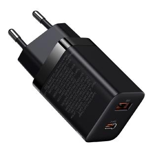 Chargeur rapide Baseus Super Si Pro USB / USB Type C 30W Power Delivery Charge rapide noir 
