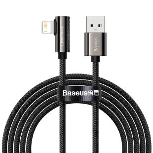 Câble nylon coudé Baseus Legendary USB - Lightning pour gamers 2.4A 2m noir 