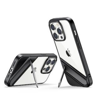 Ugreen LP635 Kickstand Housse de protection rigide avec cadre en gel et support intégré pour iPhone 14 Pro Noir