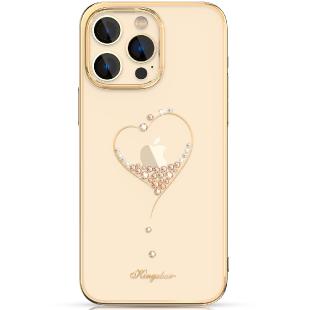 Coque Kingxbar Wish Series pour iPhone 14 Pro décorée de cristaux dorés