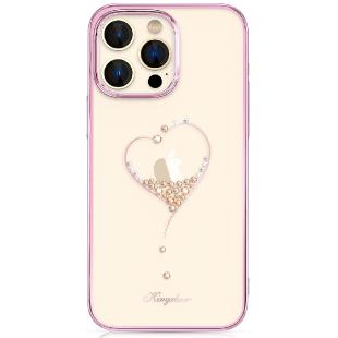 Coque Kingxbar Wish Series pour iPhone 14 Pro décorée de cristaux Roses
