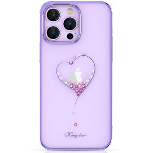Coque Kingxbar Wish Series pour iPhone 14 Pro décorée de cristaux Violets