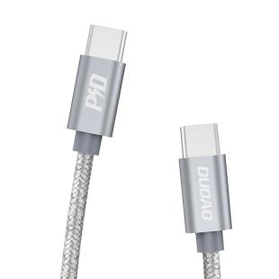 Dudao USB Type C - USB Type C Câble 5 A 45 W 1 m Charge rapide gris 