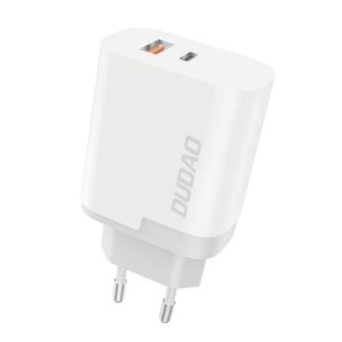 Dudao USB / USB Type C Power Delivery chargeur rapide 3.0 3A 22.5W blanc