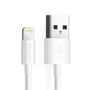 Câble USB-A certifié Choetech - Lightning MFI 1.8m blanc 