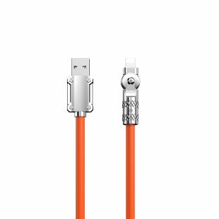 Câble coudé USB-A - Lightning 30W 1m rotation 180° Dudao - orange
