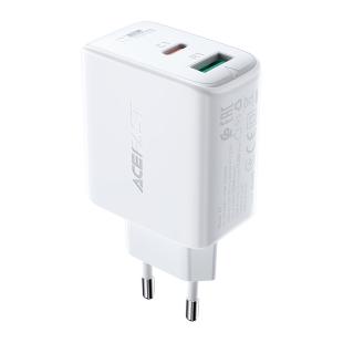 Chargeur mural Acefast USB Type C / USB 32W, PPS, PD, QC 3.0, AFC, FCP blanc 