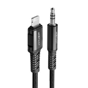 Câble audio Acefast MFI Lightning - mini-jack 3,5 mm 1,2 m, AUX noir 