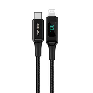Câble Acefast MFI USB Type C - Lightning 1.2m, 30W, 3A noir 