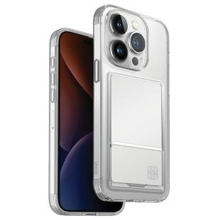 Uniq Air Fender ID Coque pour iPhone 15 Pro Max 6,7 nu transparent Cardslot