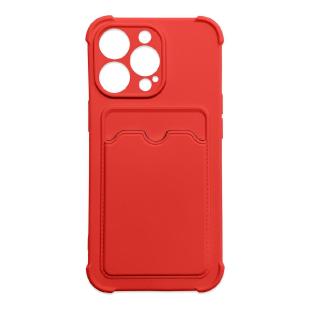 Coque pour iPhone 11 Pro Max Card Wallet Silicone Air Bag Armor Rouge