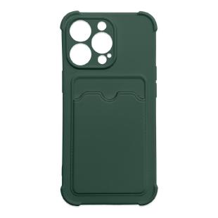 Coque pour iPhone 12 Pro Card Wallet Silicone Air Bag Armor Vert