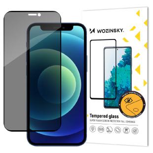 Wozinsky Verre trempé PRIVE avec filtre de privatisation anti espion pour iPhone 12 Pro Max - Noir