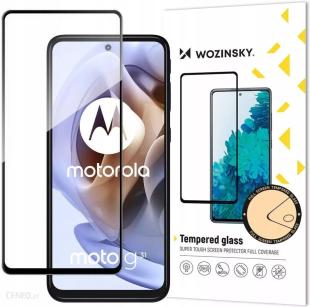 Wozinsky Verre trempé Colle complète pour Motorola G51 - Noir