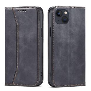 Magnet Fancy Coque pour iPhone 13 Pouch Card Wallet Card Stand Noir