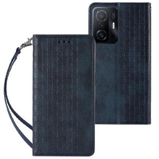 Magnet Strap Coque pour Xiaomi Redmi Note 11 Pro Pouch Wallet + Mini Lanyard Pendentif Bleu
