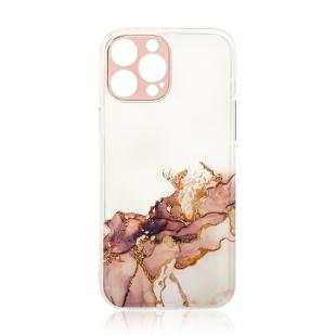 Coque en marbre pour iPhone 12 Pro Gel Cover Marble Brown