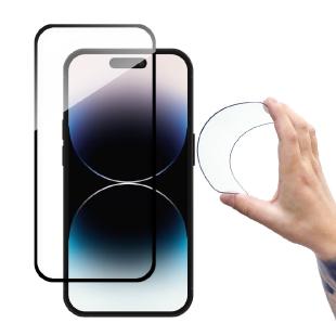Wozinsky Verre trempé Couverture complète Flexi Nano flexible avec un cadre pour iPhone 14 Pro - Noir