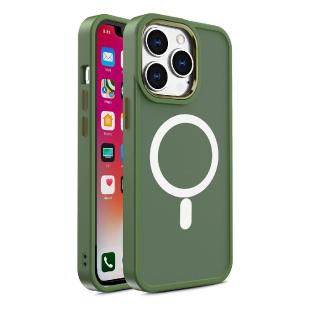 Coque magnétique avec MagSafe Color Matte Coque pour iPhone 15 Pro - vert