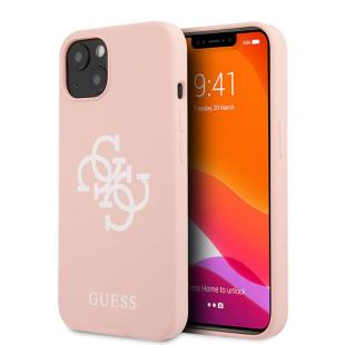 Guess Coque pour iphone 13 Mini - White 4G Logo - Rose