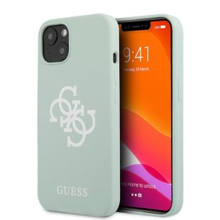 Guess Coque pour iphone 13 Mini - White 4G Logo - Menthe verte